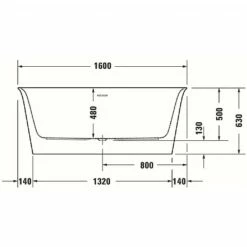 Duravit White Tulip Freestanding Oval Bath -UK Bathroom Products Sales Store ZDUR700468000000000 4