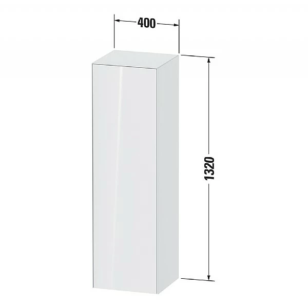 Duravit White Tulip Semi Tall Cabinet. 400x360x1320mm 5 Duravit White Tulip Semi Tall Cabinet. 400x360x1320mm - Image 3