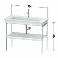 Duravit White Tulip Metal Console984x450x760mm 7 Duravit White Tulip Metal Console984x450x760mm -UK Bathroom Products Sales Store ZDURWT454108585 4