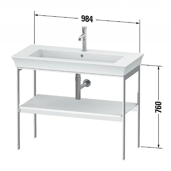 Duravit White Tulip Metal Console984x450x760mm 5 Duravit White Tulip Metal Console984x450x760mm - Image 3