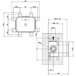Gessi Concealed Part For One-Way Shower Valve 5 Gessi Concealed Part For One-Way Shower Valve -UK Bathroom Products Sales Store ZEL44655031 4