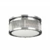 C.P. Hart Eltham LED Large Ceiling Light IP44 Clear Glass Rods Frosted Diffuser Polished Chrome