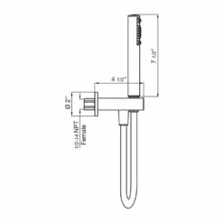 Franz Viegener Universal Baton Handshower Set With Wall Outlet Bracket And Hose 5 Franz Viegener Universal Baton Handshower Set With Wall Outlet Bracket And Hose -UK Bathroom Products Sales Store ZFV131J2CP 4