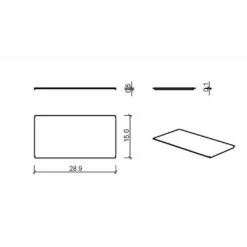 Ex.t Felt Straight Shelf -UK Bathroom Products Sales Store ZGIEXFELTGRIDVASNE 4