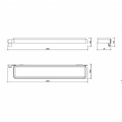 Ex.t Row 60B Multifunctional Rail With Accessories -UK Bathroom Products Sales Store ZGIEXROW60BNE 4