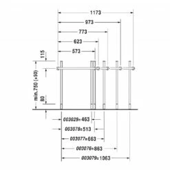 Duravit Happy D.2 Stand For 800mm Basin 6 Duravit Happy D.2 Stand For 800mm Basin -UK Bathroom Products Sales Store ZHD23077100WW 3