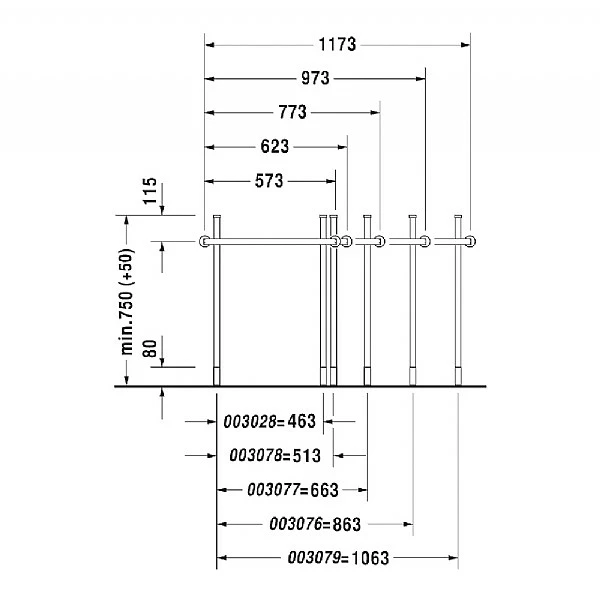 Duravit Happy D.2 Stand For 800mm Basin 4 Duravit Happy D.2 Stand For 800mm Basin - Image 2