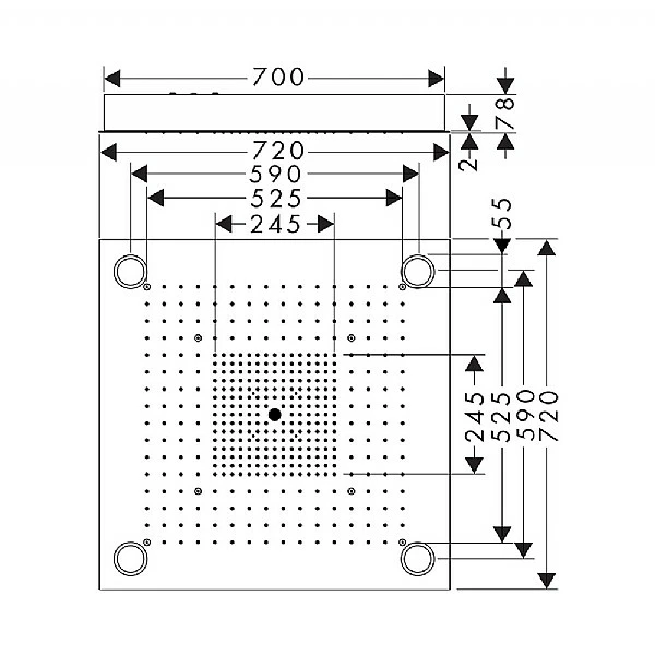 AXOR ShowerSolutions Square Shower Head 4 AXOR ShowerSolutions Square Shower Head - Image 2