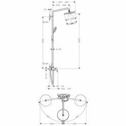 Hansgrohe Croma 220 Manual Shower Pipe -UK Bathroom Products Sales Store ZHG27222000 4