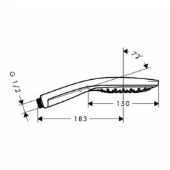 Hansgrohe Raindance Select S Hand Shower 150mm 3jet -UK Bathroom Products Sales Store ZHG28587000 4