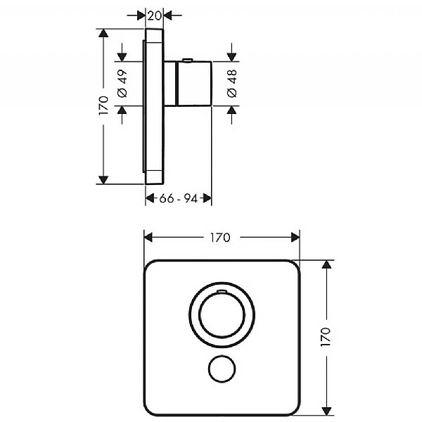 AXOR ShowerSelect Thermostatic HighFlow Shower Valve With One Outlet 4 AXOR ShowerSelect Thermostatic HighFlow Shower Valve With One Outlet - Image 2