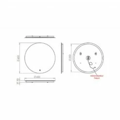 C.P. Hart Broadwick LED Demisting Mirror 600mm 9 C.P. Hart Broadwick LED Demisting Mirror 600mm -UK Bathroom Products Sales Store ZHIBBROADWICK60 4