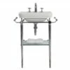 C.P. Hart London Basin Stand With Rails & Glass Shelf For 515mm Handbasin