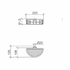 Dornbracht Shower Basket For Riser Bar -UK Bathroom Products Sales Store ZMAD8229097 4