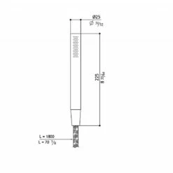 MGS Black Pencil Hand Shower And Hose -UK Bathroom Products Sales Store ZMGS0920AC4HS1 4
