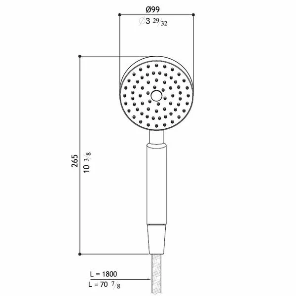 MGS Round Hand Shower AndHose 4 MGS Round Hand Shower AndHose - Image 2