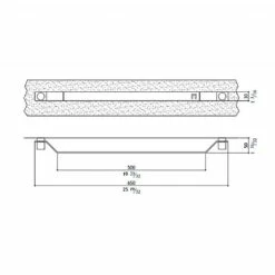 MGS Square Towel Rail 500mm -UK Bathroom Products Sales Store ZMGSAC931MSS 4