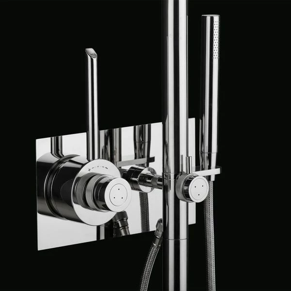 MGS Swan Neck Thermostatic Shower Column With Handshower 5 MGS Swan Neck Thermostatic Shower Column With Handshower - Image 3