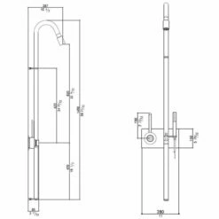 MGS Swan Neck Thermostatic Shower Column With Handshower 9 MGS Swan Neck Thermostatic Shower Column With Handshower -UK Bathroom Products Sales Store ZMGSCB404MSS 4