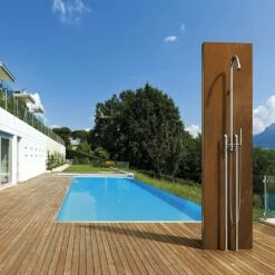 MGS Swan Neck Freestanding Shower Column With Handshower -UK Bathroom Products Sales Store ZMGSCB406MSS 1