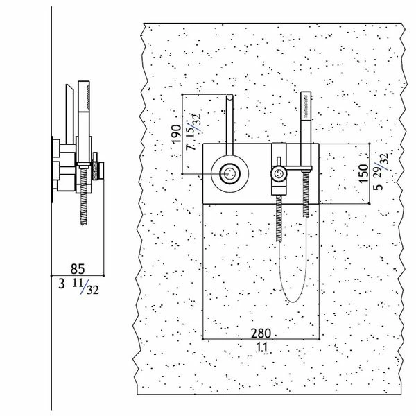 MGS Shower Valve With Handshower & Full Back Plate 5 MGS Shower Valve With Handshower & Full Back Plate - Image 3