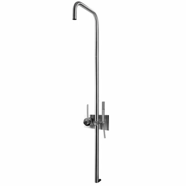 MGS Square Neck Thermostatic Shower Valve With Riser Bar & Handshower 3 MGS Square Neck Thermostatic Shower Valve With Riser Bar & Handshower