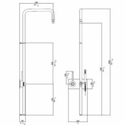 MGS Square Neck Thermostatic Shower Valve With Riser Bar & Handshower 5 MGS Square Neck Thermostatic Shower Valve With Riser Bar & Handshower -UK Bathroom Products Sales Store ZMGSCB438MSS 4