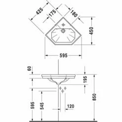 Duravit 1930 Series Corner Handbasin 7 Duravit 1930 Series Corner Handbasin -UK Bathroom Products Sales Store ZNT79342WW 4