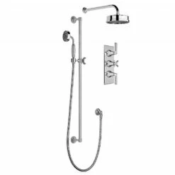 Samuel Heath Style Moderne Wall-Mounted Head & Handshower Set