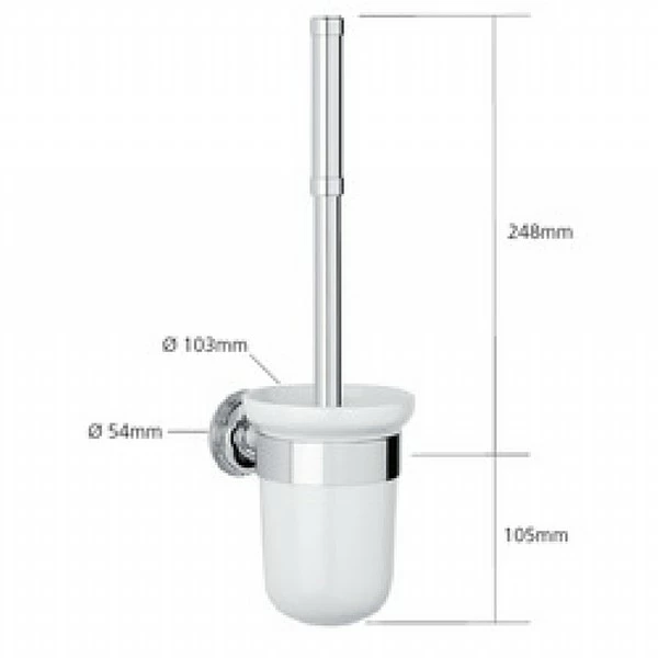 Samuel Heath Style Moderne Wall-Mounted Toilet Brush Set 4 Samuel Heath Style Moderne Wall-Mounted Toilet Brush Set - Image 2