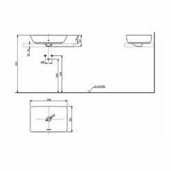 TOTO WU Series Square Washbowl 550mm -UK Bathroom Products Sales Store ZTOL1735E 4