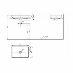 TOTO CS Series Square Washbowl 600mm 7 TOTO CS Series Square Washbowl 600mm -UK Bathroom Products Sales Store ZTOLW1716WH 4