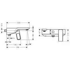 AXOR Urquiola Exposed Single Lever Bath Shower Mixer -UK Bathroom Products Sales Store ZURQ11420CP 4