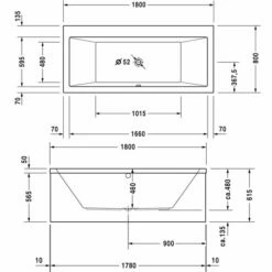 Duravit Vero Inset Bath -UK Bathroom Products Sales Store ZVE700148WW 4