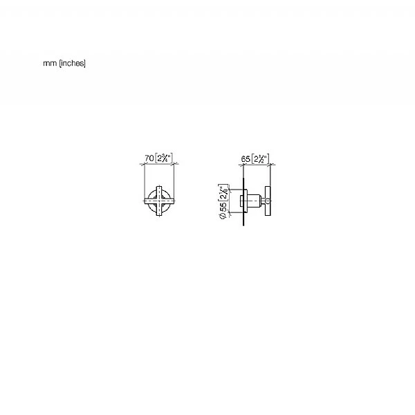 Dornbracht Tara. Cross Head Wall Valve Clockwise Closing 1/2 Inch 5 Dornbracht Tara. Cross Head Wall Valve Clockwise Closing 1/2 Inch - Image 3