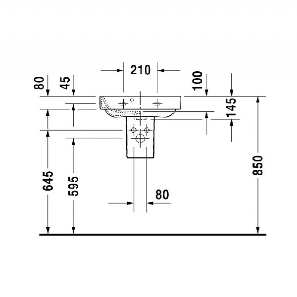 Duravit Happy D.2 Handrinse Basin 500mm 4 Duravit Happy D.2 Handrinse Basin 500mm - Image 2