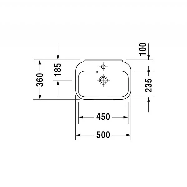 Duravit Happy D.2 Handrinse Basin 500mm 5 Duravit Happy D.2 Handrinse Basin 500mm - Image 3