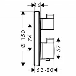 Hansgrohe Ecostat S Thermostatic Mixer & Shut Off Valve -UK Bathroom Products Sales Store cHAN02015757000 4