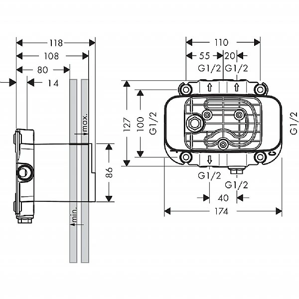AXOR One Basic Set For Thermostatic Module 4 AXOR One Basic Set For Thermostatic Module - Image 2