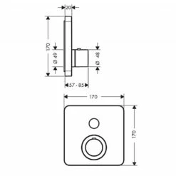 AXOR ShowerSelect One Outlet Thermostatic Shower Valve 7 AXOR ShowerSelect One Outlet Thermostatic Shower Valve -UK Bathroom Products Sales Store sHG36705000 4