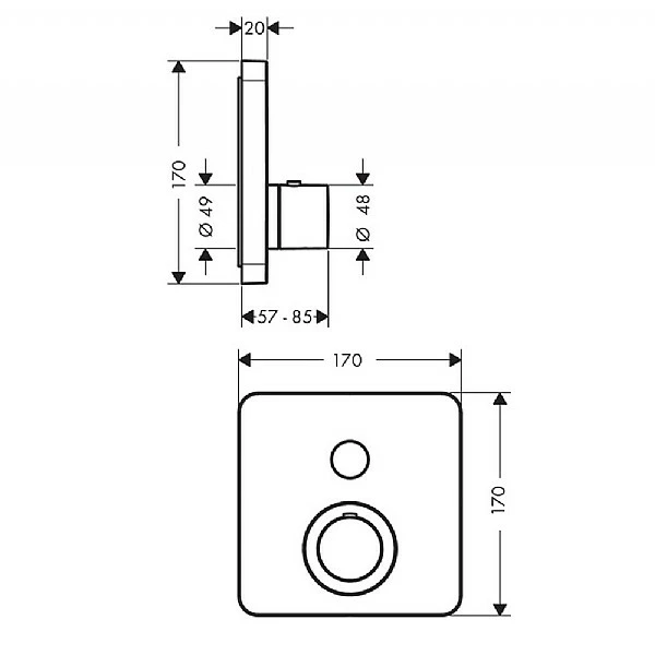 AXOR ShowerSelect One Outlet Thermostatic Shower Valve 5 AXOR ShowerSelect One Outlet Thermostatic Shower Valve - Image 3