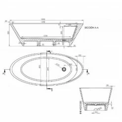 Acquabella Opal Quiz Freestanding Bath -UK Bathroom Products Sales Store zzcACQ01053024556 4