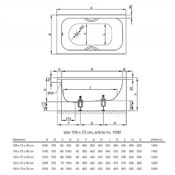 Bette LaBette Steel Inset Bath 5 Bette LaBette Steel Inset Bath - Image 3