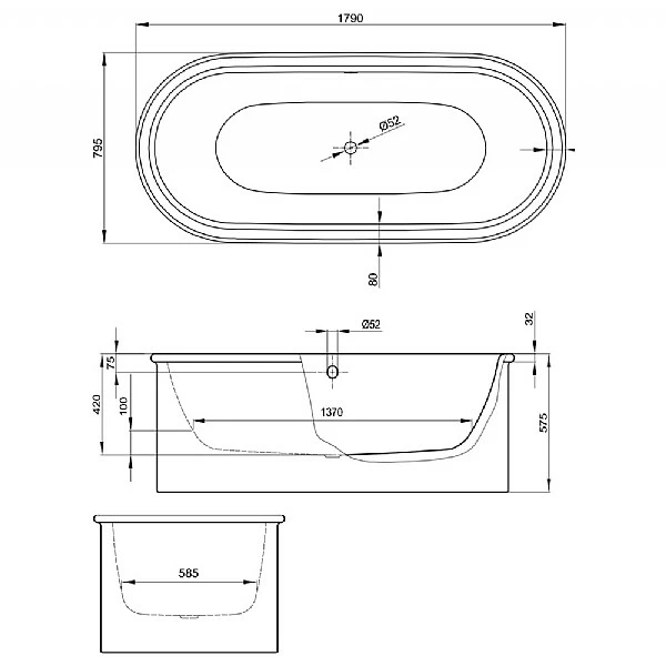 BetteSuno Freestanding Oval Bath 7 BetteSuno Freestanding Oval Bath - Image 5