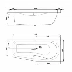 Bette Luna Steel Inset Bath 7 Bette Luna Steel Inset Bath -UK Bathroom Products Sales Store zzcBET0102750000KEB 4