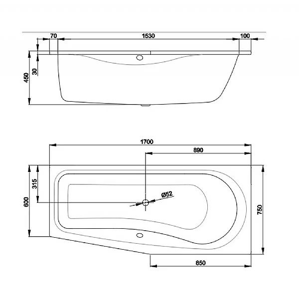 Bette Luna Steel Inset Bath 5 Bette Luna Steel Inset Bath - Image 3