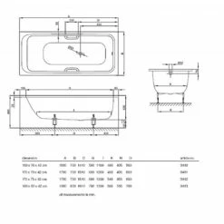 Bette Select Steel Inset Bath 6 Bette Select Steel Inset Bath -UK Bathroom Products Sales Store zzcBET0103410000KEB 4