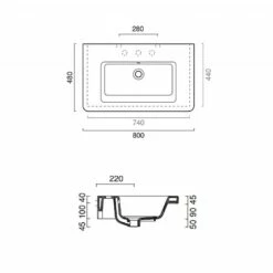 Catalano New Light Basin 800x480mm 11 Catalano New Light Basin 800x480mm -UK Bathroom Products Sales Store zzcCAT010180LI4800 4