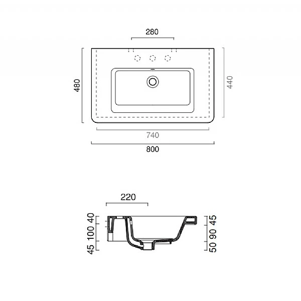 Catalano New Light Basin 800x480mm 7 Catalano New Light Basin 800x480mm - Image 5