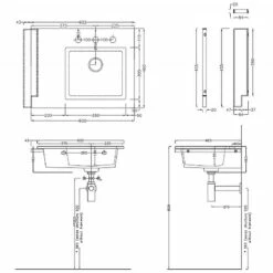 Cielo Era Wall-Mounted 600mm Basin -UK Bathroom Products Sales Store zzcCER010ERLA60DX 4